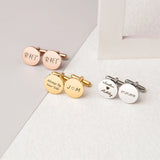 Personalized Stainless Steel Cufflinks-Engraved Letter Cufflinks-Boyfriend Gift