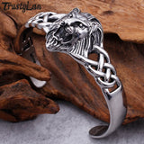 Gothic Lion Head Cuff Bracelet Stainless Steel