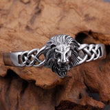 Gothic Lion Head Cuff Bracelet Stainless Steel