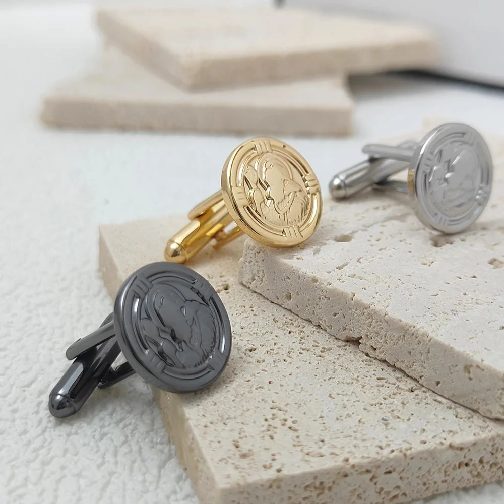 Vintage Mens Skull Cufflinks Pirate Bone Cuffs Links Shirt Button Jewelry