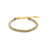 Stainless Steel Mesh Necklace Twist Chain Women Charm Choker Bracelet Set