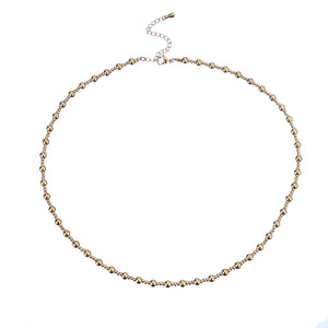 Stainless Steel Vacuum Plating Bead Chain Necklaces