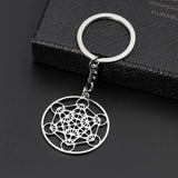 Stainless Steel Metatron Cube Necklace Laser Star of David Pendant Chakela