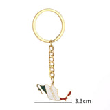 Mexico Map Flag Keychain Colored Stainless Steel Jewelry