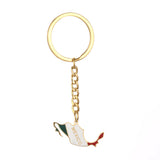 Mexico Map Flag Keychain Colored Stainless Steel Jewelry
