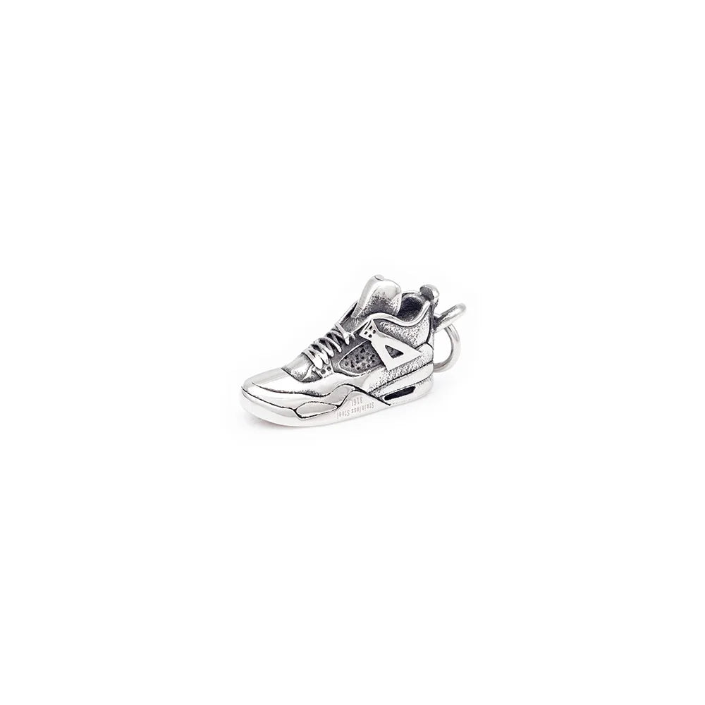 Stainless Steel Mini Basketball Shoe Necklace For Men Vintage Punk Pendant