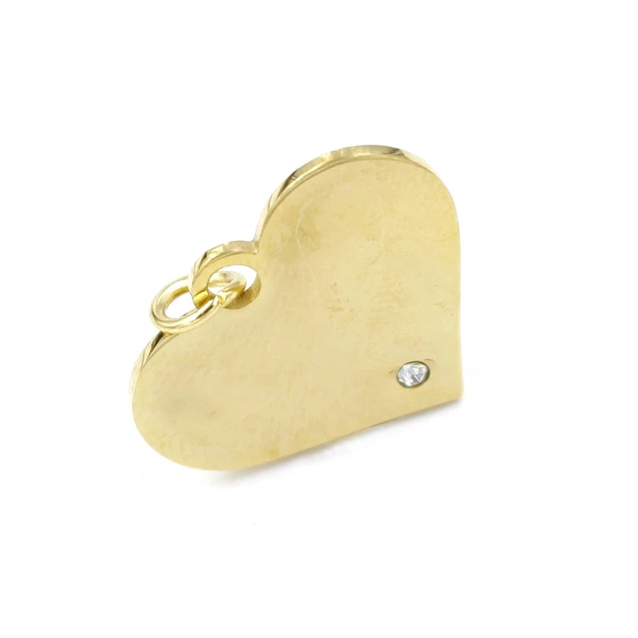 Stainless Steel Heart Charm Pendant & Bracelet Accessories 10pc