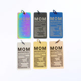 Stainless Steel Mom Charms Nutrition Facts Mother Necklace Pendant