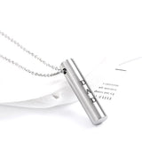 Stainless Steel Mom Dad Cremation Urn Pendant Necklace Ash Jewelry for Him