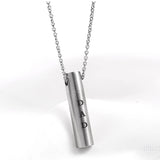 Stainless Steel Mom Dad Cremation Urn Pendant Necklace Ash Jewelry for Him