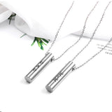 Stainless Steel Mom Dad Cremation Urn Pendant Necklace Ash Jewelry for Him