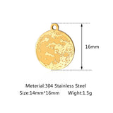 Moon Charm Pendant for Jewelry Making Gold/Silver Metal Charms 10pcs
