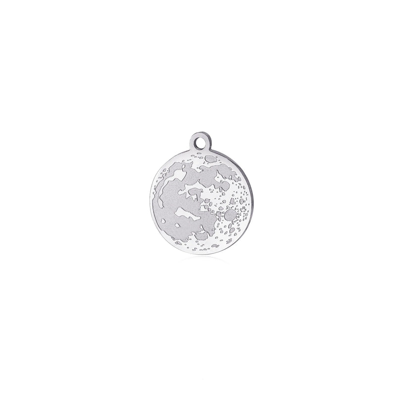 Moon Charm Pendant for Jewelry Making Gold/Silver Metal Charms 10pcs