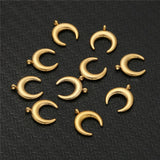 Stainless Steel Crescent Moon Charms Pendants for DIY Jewelry Making