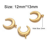 Stainless Steel Crescent Moon Charms Pendants for DIY Jewelry Making