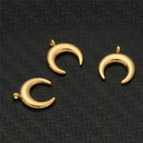 Stainless Steel Crescent Moon Charms Pendants for DIY Jewelry Making