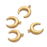 Stainless Steel Crescent Moon Charms Pendants for DIY Jewelry Making