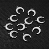 Stainless Steel Crescent Moon Charms Pendants for DIY Jewelry Making