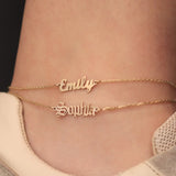 Personalized Stainless Steel Name Anklet in Gold