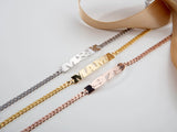 Stainless Steel Name Bracelets with Cuban Chain
