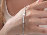 Stainless Steel Name Bracelets with Cuban Chain