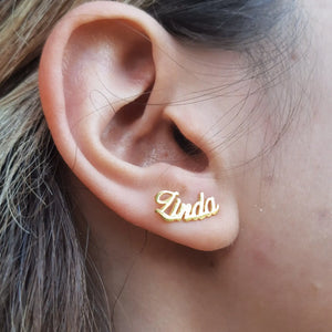 Stainless Steel Name Earrings,Personalized Earrings,Custom Name