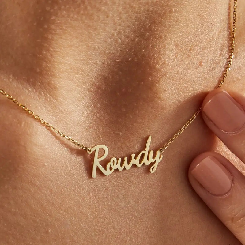 Custom Stainless Steel Name Necklace, Dainty & Minimalist Gift