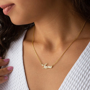Stainless Steel Name Necklace for Women, Personalized Name Jewelry