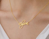 Custom Stainless Steel Name Necklace, Personalized Gift for Mom