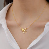 Custom Stainless Steel Name Necklace, Personalized Gift for Mom