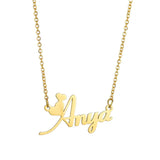 Stainless Steel Name Necklace Studs Necklaces Set for Women