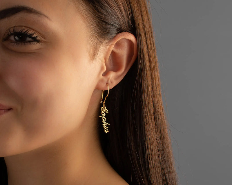 Personalized Nameplate Earrings/Custom Name Earrings