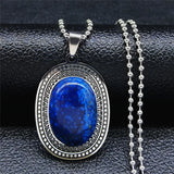 Bohemia Lapis Lazuli Charm Necklace for Women/Men