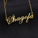Stainless Steel Choker Necklace Personalized Nameplate Jewelry for Women