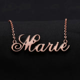 Stainless Steel Choker Necklace Personalized Nameplate Jewelry for Women