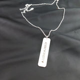 Custom Coordinate Stainless Steel Bar Necklace