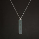 Custom Coordinate Stainless Steel Bar Necklace