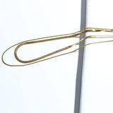 Stainless Steel Necklace Snake Double Chains 18K Gold/Silver Plated