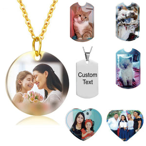 Personalized Stainless Steel Photo Pendant Necklace