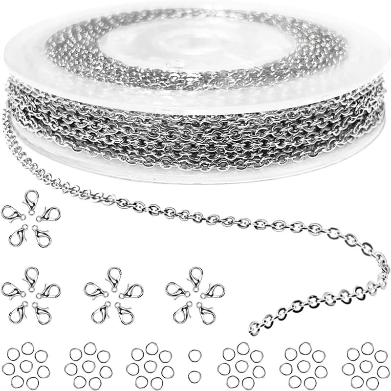 Stainless Steel Necklace Craft Chain Roll DIY Jewelry Making Supplies