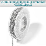Stainless Steel Necklace Craft Chain Roll DIY Jewelry Making Supplies