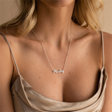 Custom Handwritten Name Necklace Water Wave Chain Jewelry