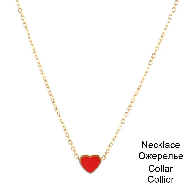 Stainless Steel Love Heart Necklace for Women