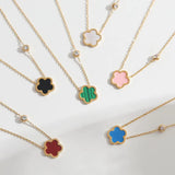 Sunflower Mother of Pearl Charm Necklace and Earring Set