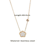 Sunflower Mother of Pearl Charm Necklace and Earring Set