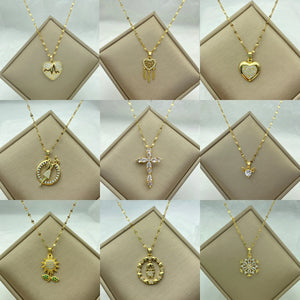 Stainless Steel Heart Butterfly Pendant Necklace for Women