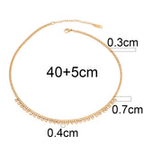 Circle Zircon Pendant Necklace Stainless Steel Choker Chain Jewelry