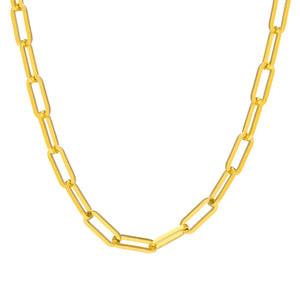Women's Stainless Steel Paperclip Chain Necklace