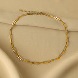 Women's Stainless Steel Paperclip Chain Necklace