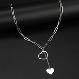 Stainless Steel Necklaces Sweetheart Pendant Chains Choker Necklace
